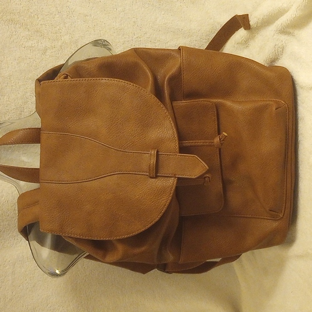 Universal Thread Brown Leather Backpack - image 1